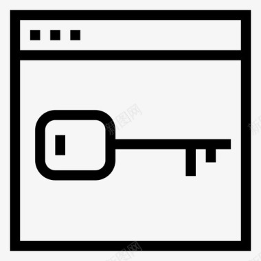 安全密钥关键字锁图标图标