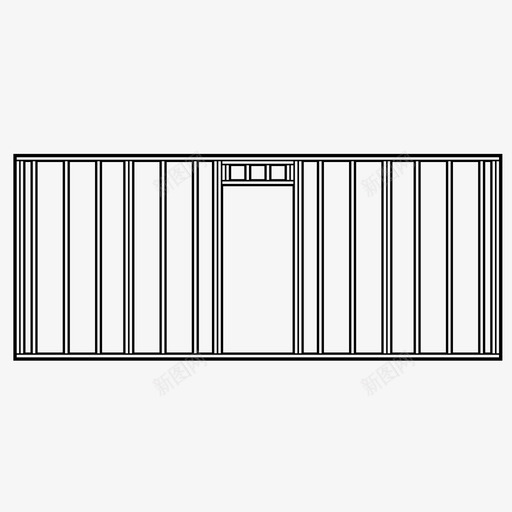 框架建筑木工图标svg_新图网 https://ixintu.com 墙基础 墙洞 建筑 木工 木结构 框架