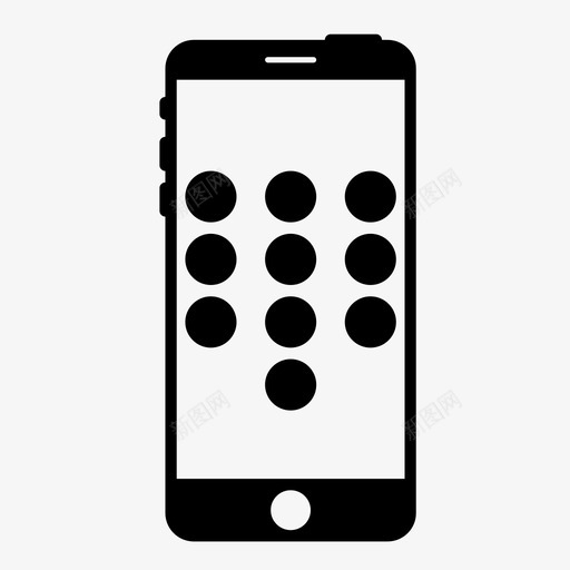 手机应用程序拨号板iphone图标svg_新图网 https://ixintu.com iphone 手机应用程序 拨号板 移动 移动线框