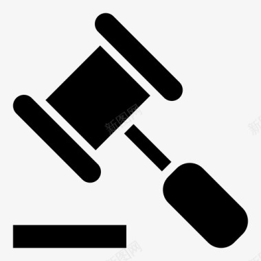 法律木槌锤子图标图标
