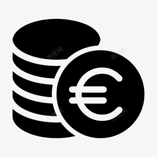 欧元欧元货币欧元符号图标svg_新图网 https://ixintu.com 支付 欧元 欧元符号 欧元货币 货币