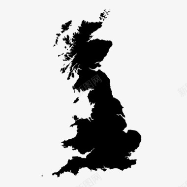 英国地图伦敦苏格兰图标图标