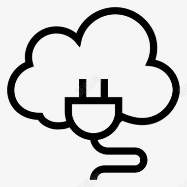 云插头电力插件图标图标