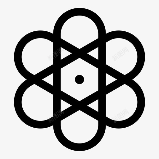 原子原子结构化学图标svg_新图网 https://ixintu.com 化学 原子 原子核 原子结构 科学