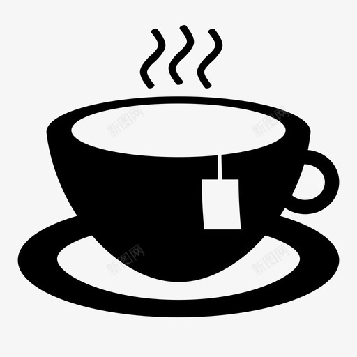 茶热饮茶时间图标svg_新图网 https://ixintu.com 咖啡和茶 热饮 茶 茶时间