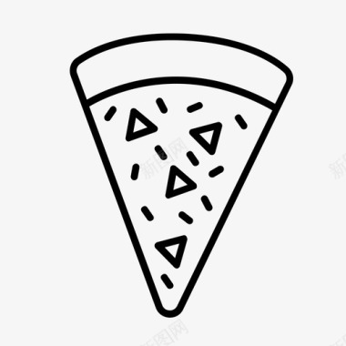 披萨片快餐图标图标