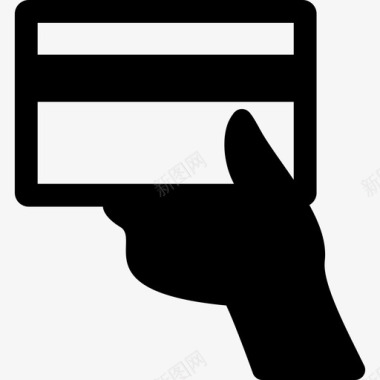 信用卡可接受标志商业商店图标图标