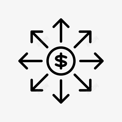 货币分配金融图标svg_新图网 https://ixintu.com 货币分配 金融