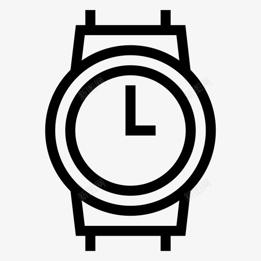 手表闹钟时钟图标svg_新图网 https://ixintu.com 手表 时钟 时间 购物电子商务线图标 闹钟