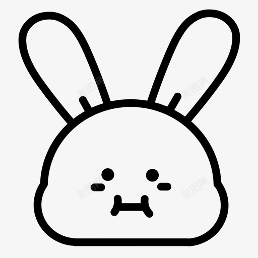 兔子脸红复活节图标svg_新图网 https://ixintu.com 兔子 兔子脸 复活节 脸 脸红
