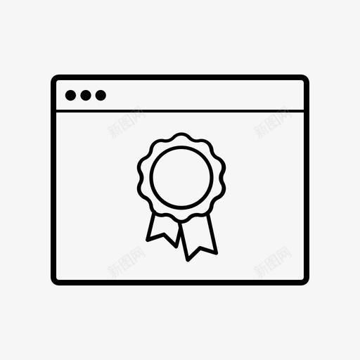 网站排名授权奖励图标svg_新图网 https://ixintu.com 办公网站 奖励 授权 浏览器 网站排名 认证