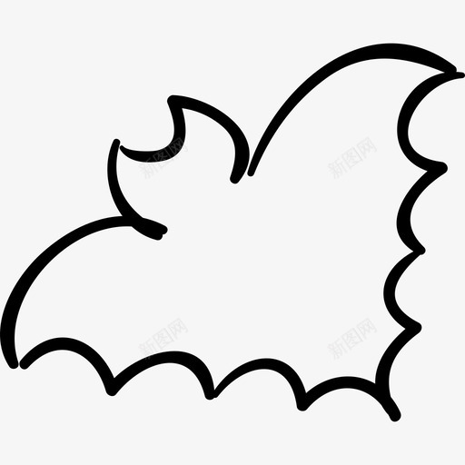 蝙蝠轮廓动物万圣节手绘图标svg_新图网 https://ixintu.com 万圣节手绘 动物 蝙蝠轮廓