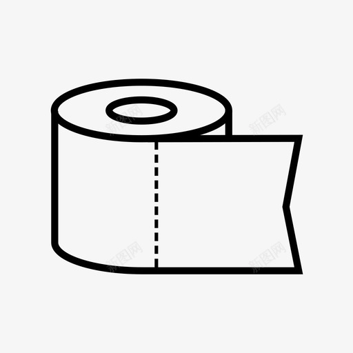 卫生纸卷厕纸图标svg_新图网 https://ixintu.com 卫生纸 卷 厕纸