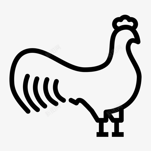 公鸡鸟牲畜图标svg_新图网 https://ixintu.com 公鸡 农业 家禽 牲畜 肉 鸟