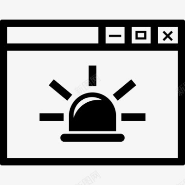 信标浏览器警报互联网图标图标