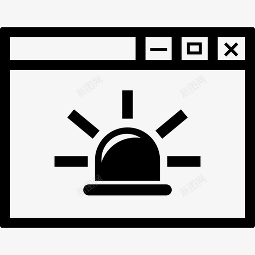 信标浏览器警报互联网图标svg_新图网 https://ixintu.com 互联网 信标浏览器 网站 警告 警报