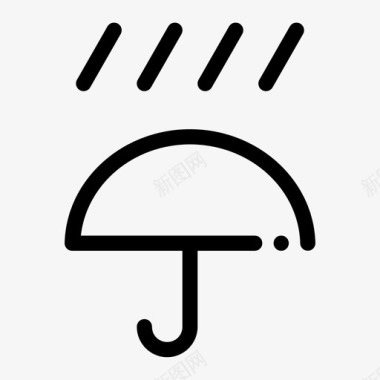 雨天防护遮阳图标图标