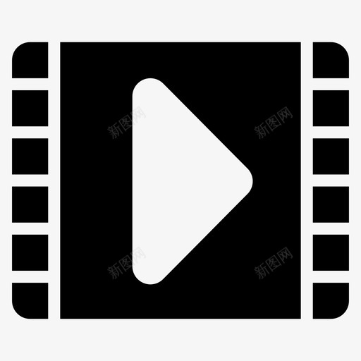 电影专辑媒体图标svg_新图网 https://ixintu.com 专辑 基本的固体集合 媒体 播放 电影 视频