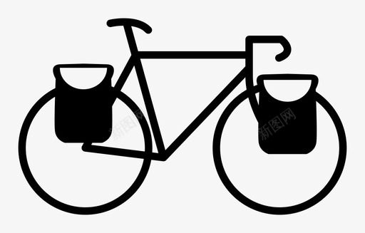 自行车旅游自行车图标图标