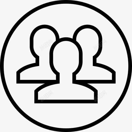 组联系人人员图标svg_新图网 https://ixintu.com ios图标 人员 团队 组 联系人