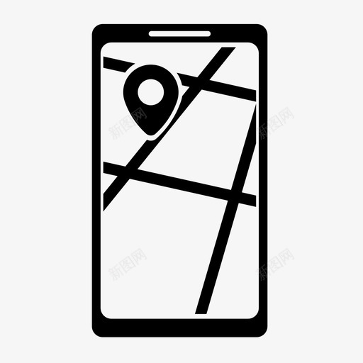 智能手机gps位置地图标记svg_新图网 https://ixintu.com pin 位置 地图标记 导航 智能手机gps