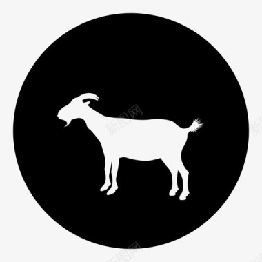 山羊动物牛奶图标图标