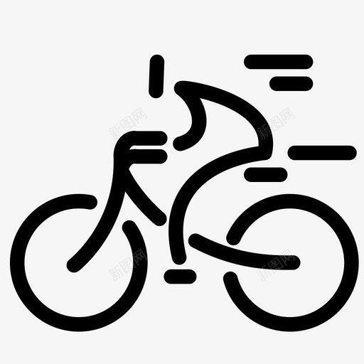 自行车骑车人交通工具图标svg_新图网 https://ixintu.com 交通工具 自行车 骑车人