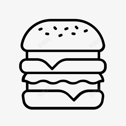 芝士汉堡快餐汉堡包图标svg_新图网 https://ixintu.com 快餐 汉堡包 芝士汉堡