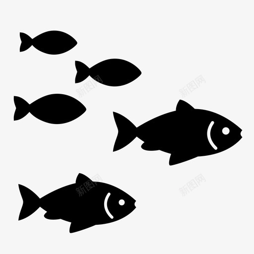 鱼类捕鱼海洋食品图标svg_新图网 https://ixintu.com 捕鱼 海洋食品 渔业 鱼类 鱼群