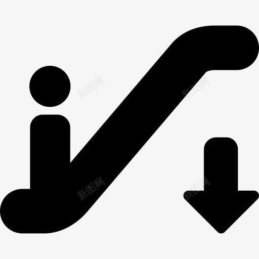自动扶梯下行标志标志机场和出行图标svg_新图网 https://ixintu.com 机场和出行 标志 自动扶梯下行标志
