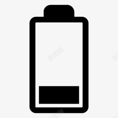 电池电池充电低图标图标