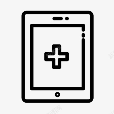 在线医疗ipad平板电脑图标图标