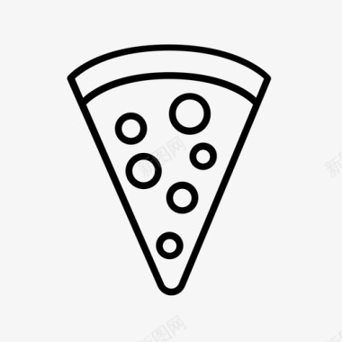 披萨片快餐食品供应商图标图标