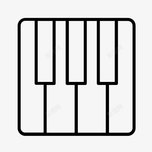 钢琴乐队琴键图标svg_新图网 https://ixintu.com 乐队 琴键 表演 钢琴 音乐