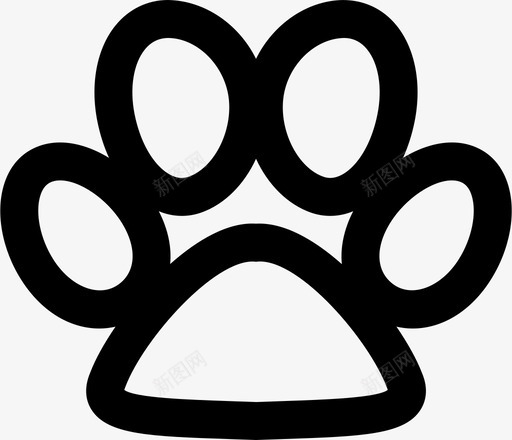 动物的脚印图标svg_新图网 https://ixintu.com 动物的脚印