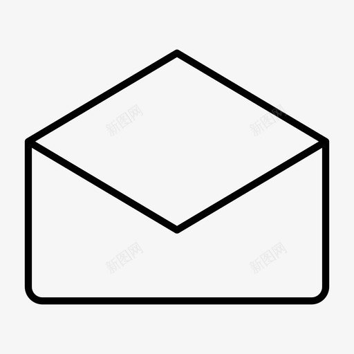 电子邮件打开信封信件图标svg_新图网 https://ixintu.com 信件 信封 消息 电子邮件打开 通信关闭瘦