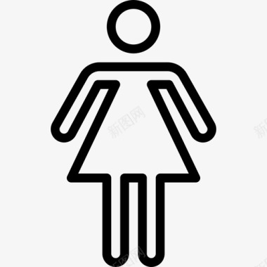 女性标志浴室卫生图标图标