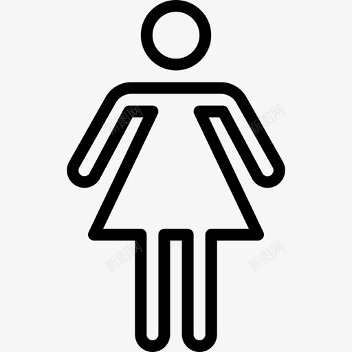 女性标志浴室卫生图标svg_新图网 https://ixintu.com 卫生 卫生间 女性标志 洗手间 浴室 浴室物体轮廓