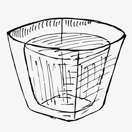 玻璃杯酒饮料图标svg_新图网 https://ixintu.com 威士忌 手绘 水 玻璃杯 素描 酒 饮料