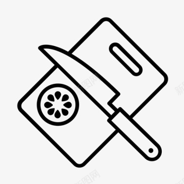 烹饪厨师砧板图标图标