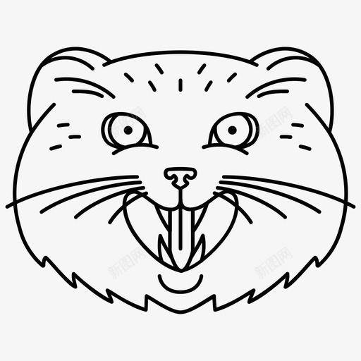 快乐帕拉斯猫动物快乐图标svg_新图网 https://ixintu.com 动物 帕拉斯猫手动猫面部表情 快乐 快乐帕拉斯猫 惊喜 表情
