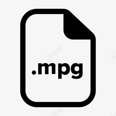 mpg文件文档扩展名图标图标