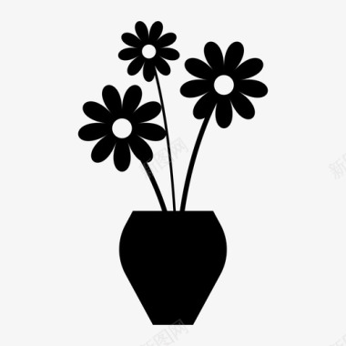 花瓶花园花盆图标图标