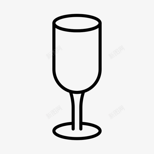 酒杯酒饮料图标svg_新图网 https://ixintu.com 厨房用具2 简单 酒 酒杯 饮料