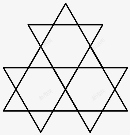 图案几何星星图标svg_新图网 https://ixintu.com 三角形 几何 古代符号 图案 星星 符号