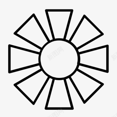 太阳白天花朵图标图标