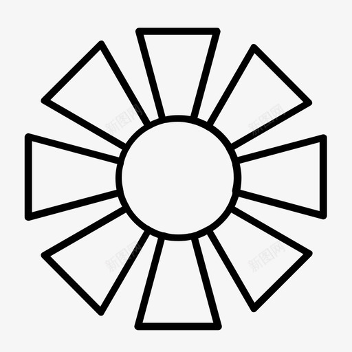 太阳白天花朵图标svg_新图网 https://ixintu.com 天气 太阳 温暖 白天 花朵