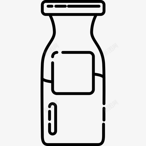 有盖瓶子饮料标签瓶图标svg_新图网 https://ixintu.com 咖啡店 有盖瓶子 标签瓶 牛奶瓶 饮料