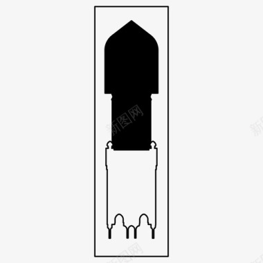 伊斯兰图案清真寺斋月图标图标