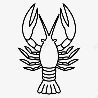 小龙虾食物龙虾图标图标